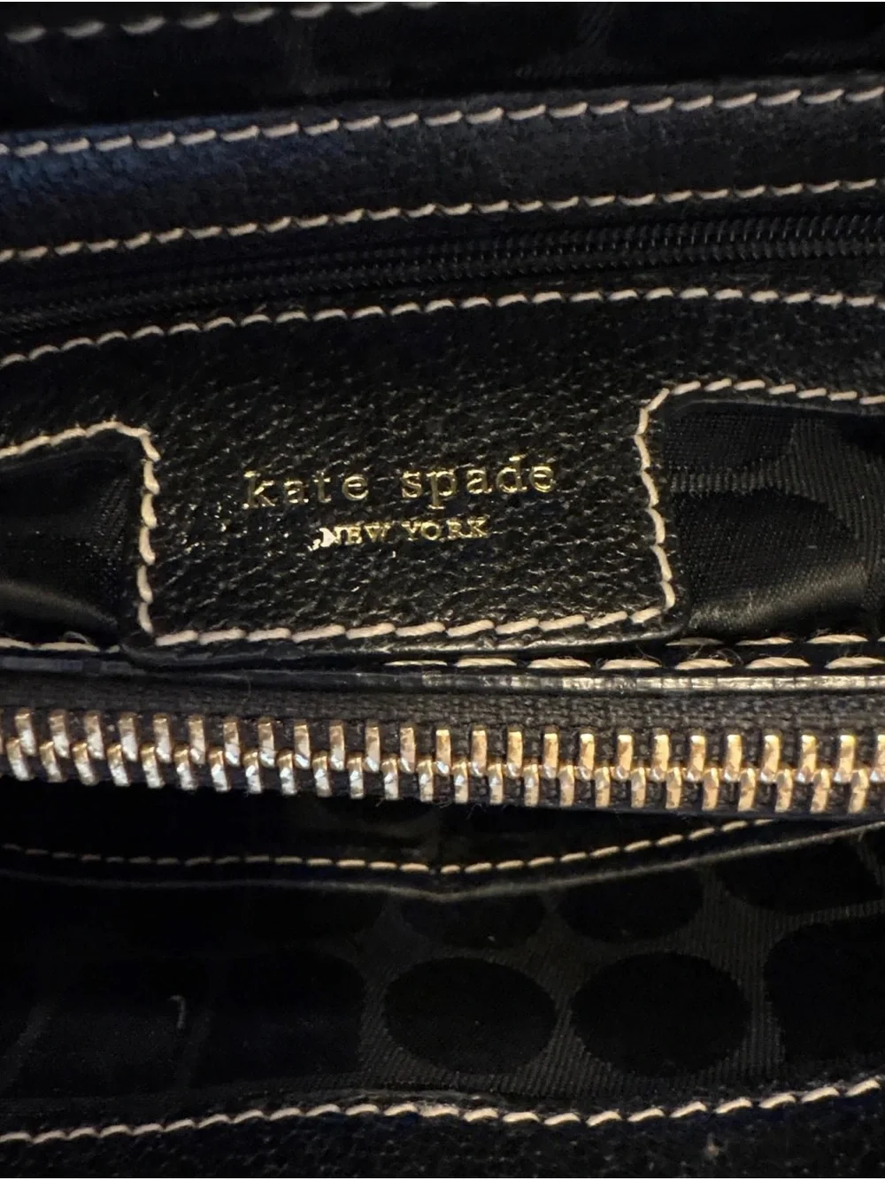 kate spade Grove Court Thea Tote Black Pebbled Silver HW